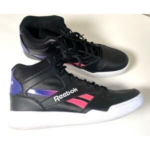 Reebok Sneakers Men's 11  BB4500 Court High Hi Top Black Pink Purple Shoes